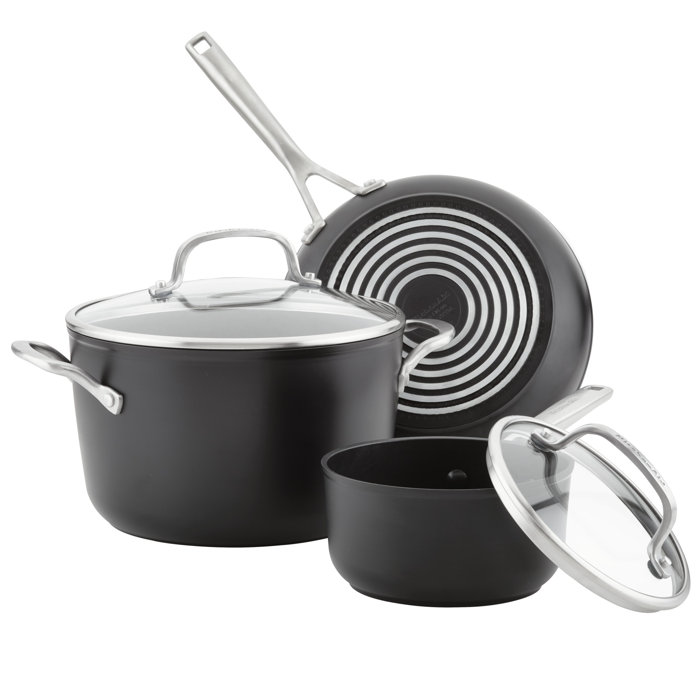 KitchenAid HardAnodized Induction Nonstick Cookware Set, 11Piece